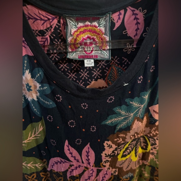 JOHNNY WAS DELFINO TIERED CAP SLEEVE MAXI DRESS Sz PXL - Picture 5 of 11